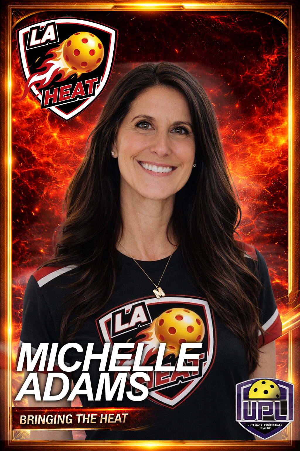 LA Heat Pickleball Player's Card Michelle Adams